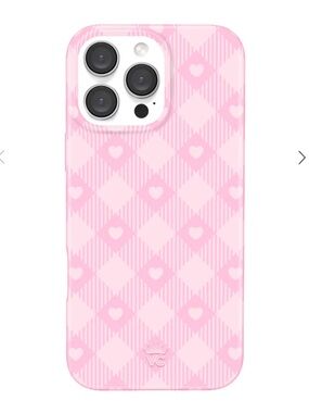 Velvet caviar - Dolly Pink Gingham iPhone Case with magsafe ring